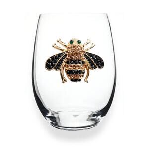 The Queens Jewels Queen Bee Jeweled Stemless Wine Glass